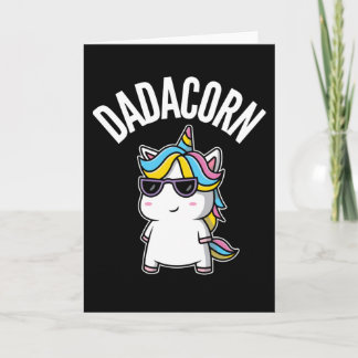 Tarjeta Dadacorn Unicorn Dad Dabbing Rainbow Father's Day