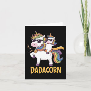 Tarjeta Dadacorn Unicornio Divertido Papá Gráfico Día del 