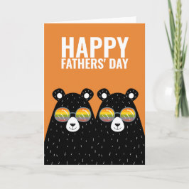 Tarjeta Dadas De Dos Osos Feliz Día De Los Padres Gays