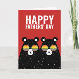 Tarjeta Dadas De Dos Osos Feliz Día De Los Padres Gays