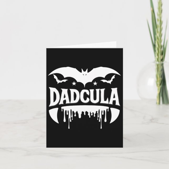 Tarjeta Dadcula Halloween Bat Vampiros Fangs Flower Effect (Anverso)
