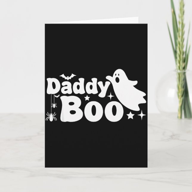 Tarjeta Daddy Boo Funny Ghost Halloween Family Matching  (Anverso)