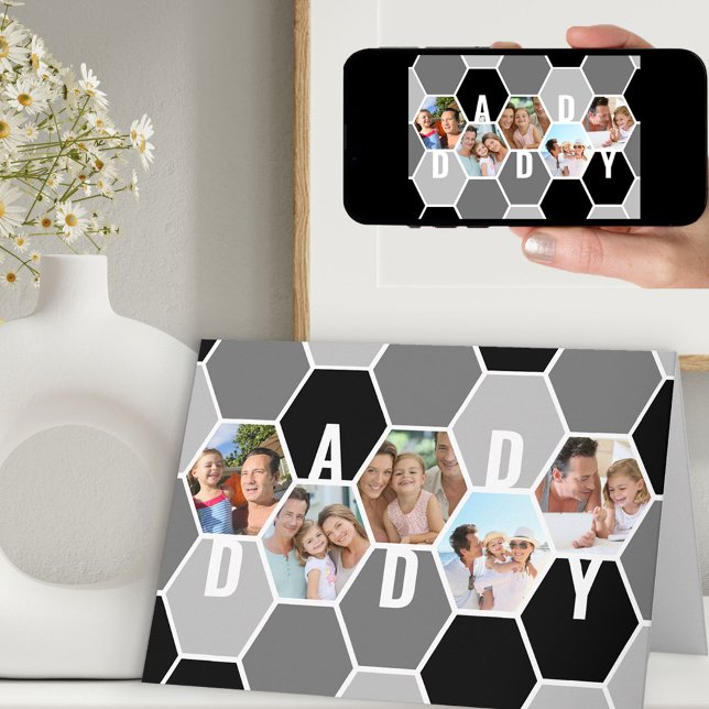 Tarjeta Daddy Honeycomb Collage de fotos 5 Foto Cumpleaños (Subido por el creador)