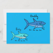 Daddy Shark y Baby Shark Azul Día del Padre