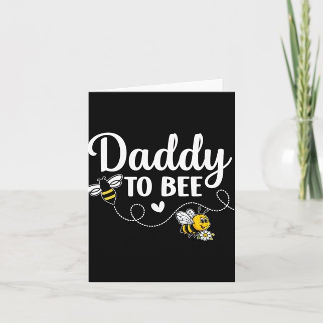 Tarjeta Daddy To Bee Gender Reveal Pregnancy Announcement  (Anverso)