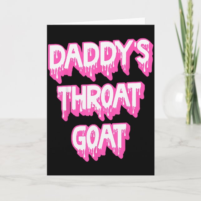 Tarjeta Daddy's Throat Goat Nk  (Anverso)