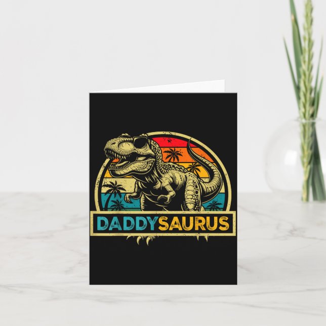 Tarjeta Daddysaurus T Rex Dinosaurio Daddy Saurus Familia  (Anverso)