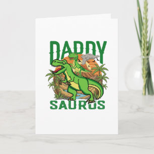 Tarjeta Daddysaurus T-Rex divertido dinosaurio Regalo pa