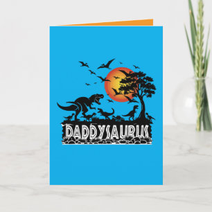 Tarjeta Daddysaurus T-Rex Divertido Regalo de Papá Dinosau
