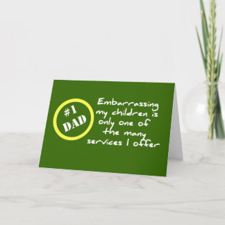 Tarjeta Dadismo gracioso, mejor carta de papá