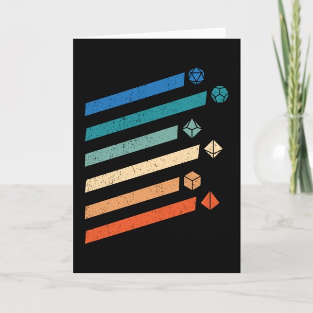 Tarjeta Dados de mesa coloridos (Anverso)