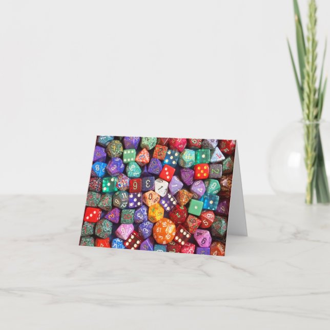 Tarjeta dados multicolores (Anverso)