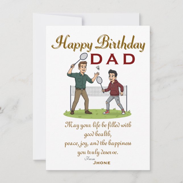Tarjeta Dads' birthday (Anverso)