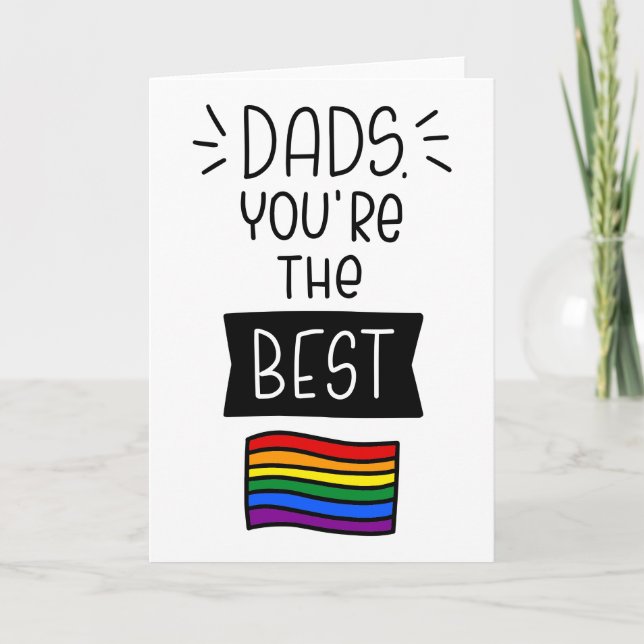 Tarjeta Dads, eres el mejor - Orgullo del Día del Padre (Anverso)