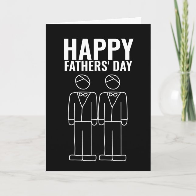 Tarjeta Dads Feliz Día de los Padres Gays (Anverso)