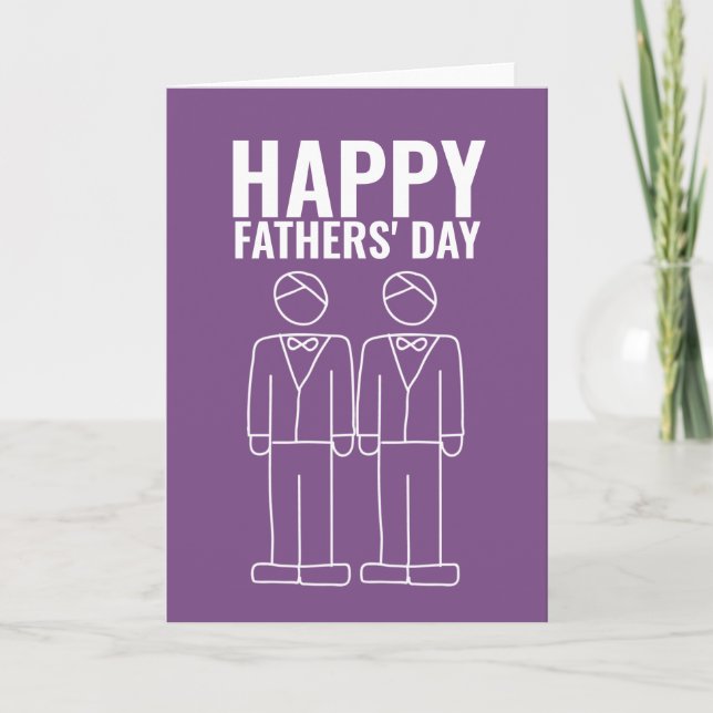 Tarjeta Dads Feliz Día de los Padres Gays (Anverso)