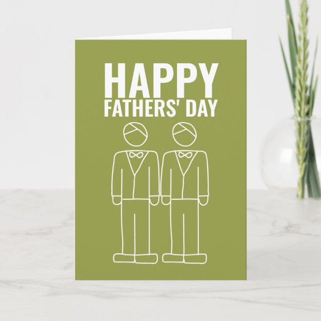 Tarjeta Dads Feliz Día de los Padres Gays (Anverso)