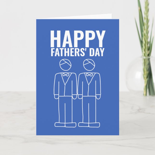 Tarjeta Dads Feliz Día de los Padres Gays (Anverso)