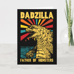 Tarjeta Dadzilla Divertido Padre De Los Monstruos Vintage 