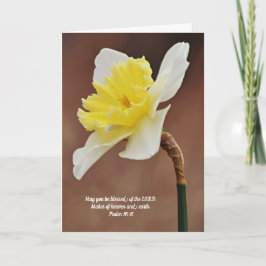 Tarjeta Daffodil Blooming Scripoming Ficha de pensamiento