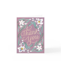 Daffodil con letras de mano Gracias