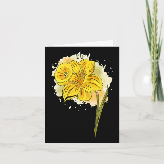 Tarjeta Daffodil Daffodils Flores Primavera Floral Día de  (Anverso)