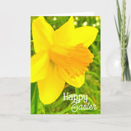 Tarjeta Daffodil "Happy Easter!" - Folded Greeting Card