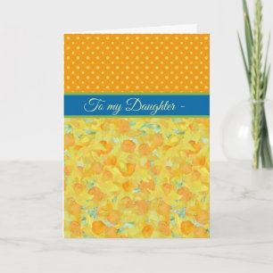 Tarjeta Daffodils, carné de cumpleaños de marzo, hija
