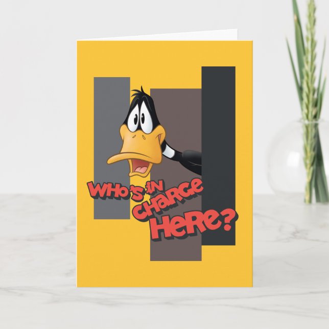 Tarjeta DAFFY DUCK™ "Who is Charge Here" (Anverso)