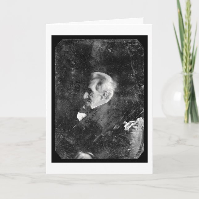 Tarjeta Daguerreotype 1844 de presidente Andrew Jackson (Anverso)