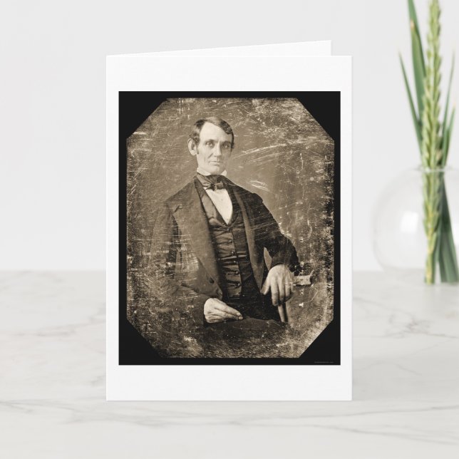 Tarjeta Daguerreotype 1846 de Abe Lincoln (Anverso)