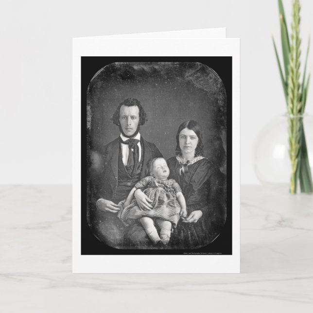 Tarjeta Daguerreotype 1846 de la familia de Adams (Anverso)