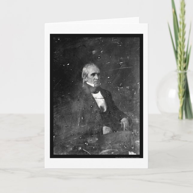 Tarjeta Daguerreotype 1849 de presidente James Polk (Anverso)