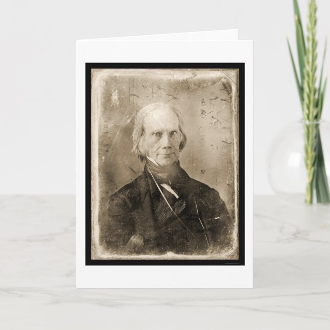 Tarjeta Daguerreotype 1851 de Henry Clay (Anverso)