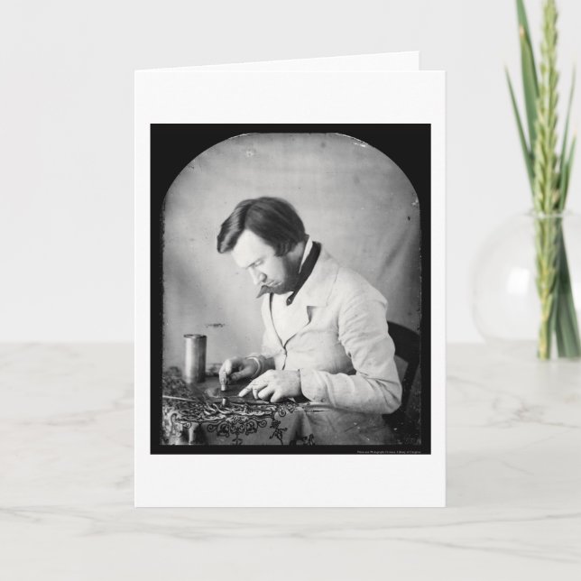 Tarjeta Daguerreotype 1853 de Tinworker (Anverso)