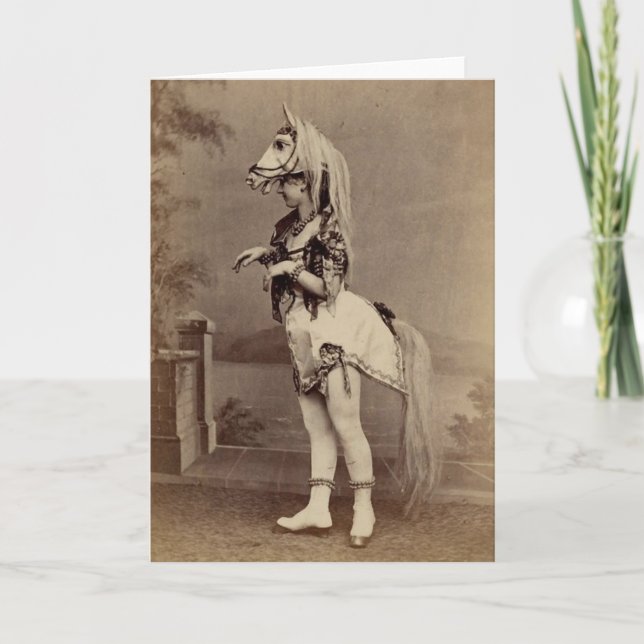 Tarjeta Daguerreotype/foto del traje del caballo del (Anverso)