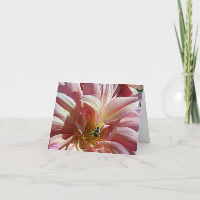 Tarjeta Dahlia con Bee (Anverso)