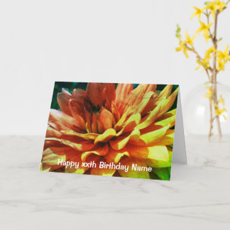 Tarjeta Dahlia Flower Resumen Cumpleaños Personalizado