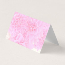 Tarjeta Dahlias En Rosa Suave