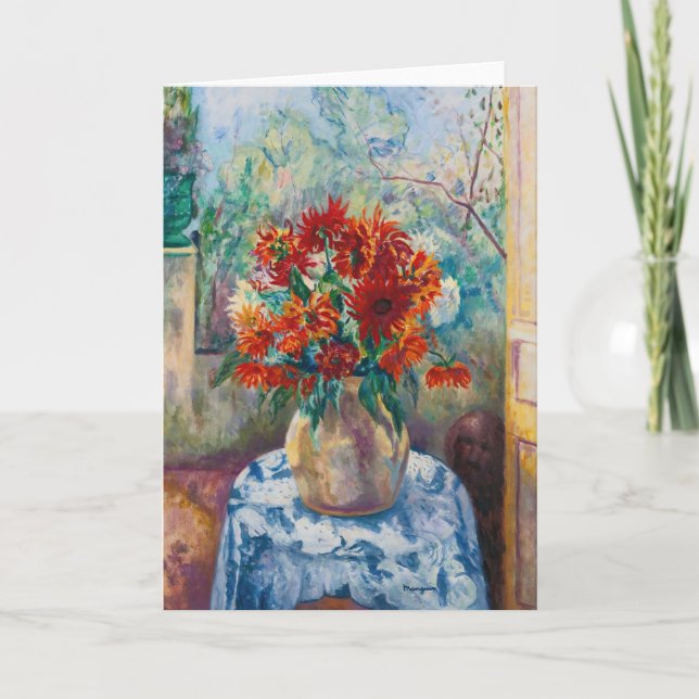 Tarjeta Dahlias, Saint-Tropez | Henri Manguin (Anverso)