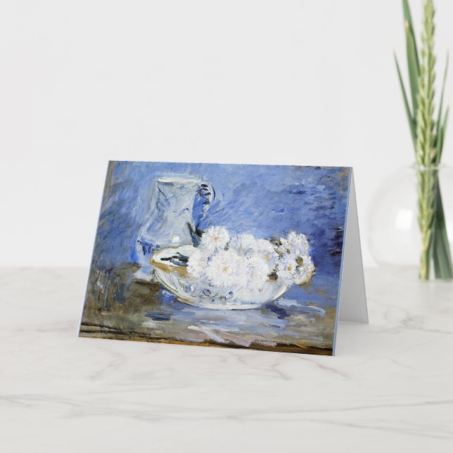 Tarjeta Daisies, arte fino de Berthe Morisot, (Anverso)