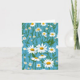Tarjeta Daisies Blancos En Turquesa