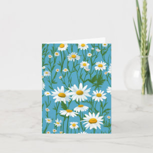 Tarjeta Daisies Blancos En Turquesa