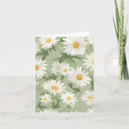 Tarjeta Daisies Blancos Sobre El Verde