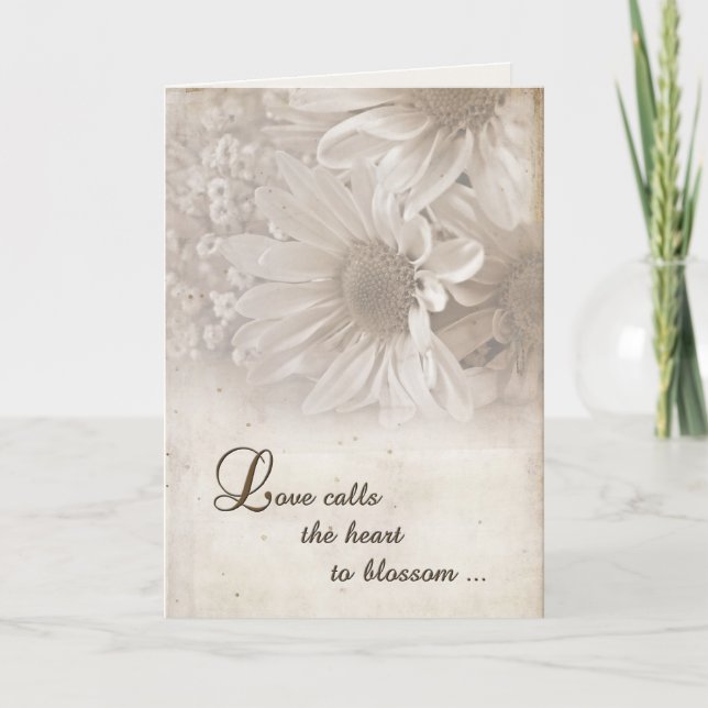 Tarjeta Daisies Boda suave (Anverso)