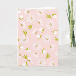 Tarjeta Daisies de color blanco de cumpleaños