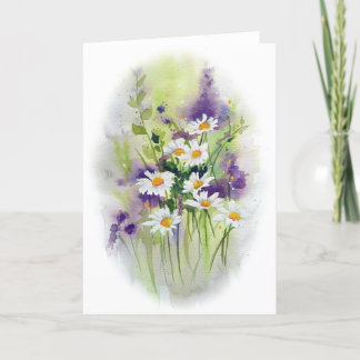 Tarjeta Daisies in Heather Greeting Card