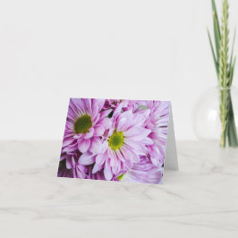 Tarjeta Daisies morados en huelga
