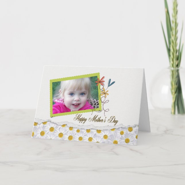 Tarjeta Daisies para mamá (Anverso)