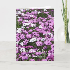 Tarjeta Daisies Personalizado 70 Aniversario Boda